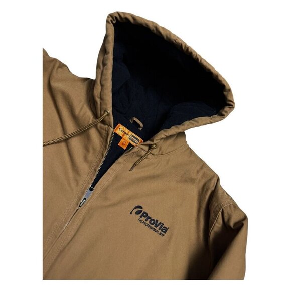 CORNER STONE Canvas Hooded Lined Outdoor Work Coat Jacket Branded Mens 3XL - Picture 2 of 5
